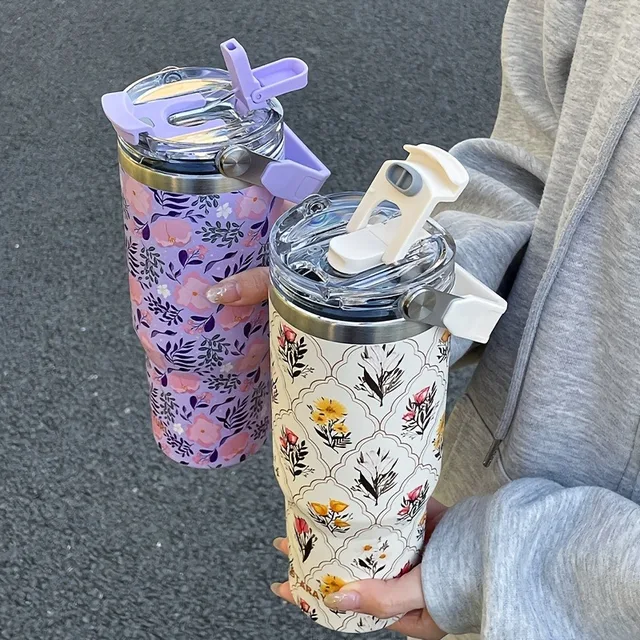 900ML Stainless Steel Thermo Bottle Keep Cold and Hot Thermal Water Bottle Tumbler Thermos for Water Tea Coffee Vacuum Flasks 2