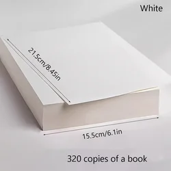 Multipurpose Durable Blank Paper Set - 320 Sheets for Drawing, Calculations, Notes, and Messages (320 White)
