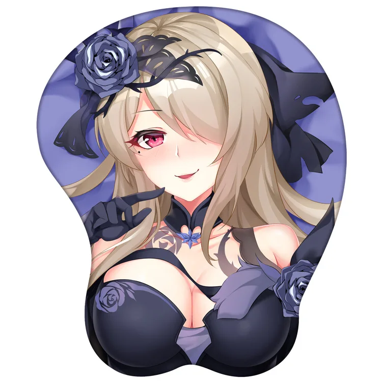 

Rita Rossweisse Honkai Impact 3 3D Mousepad Kawaii Girl Computer Gamer Wrist Rest Chest Office Wrist Protector Mouse Pad