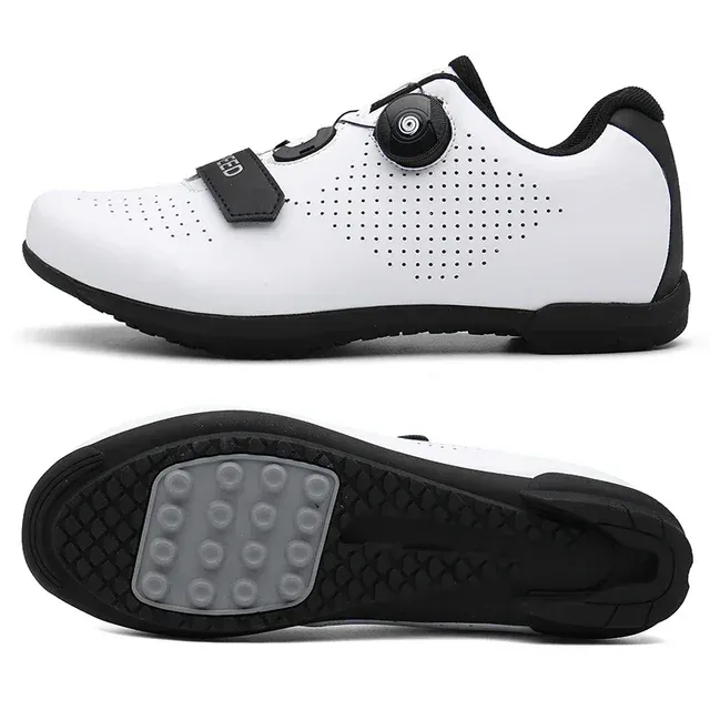 2024 Nieuwe Wielersneaker Mtb Met Schoenplaten Mannen Carbon Sport Fietssschoenen Vrouwen Mountain Racing Flat Spd Road Wielerschoenen