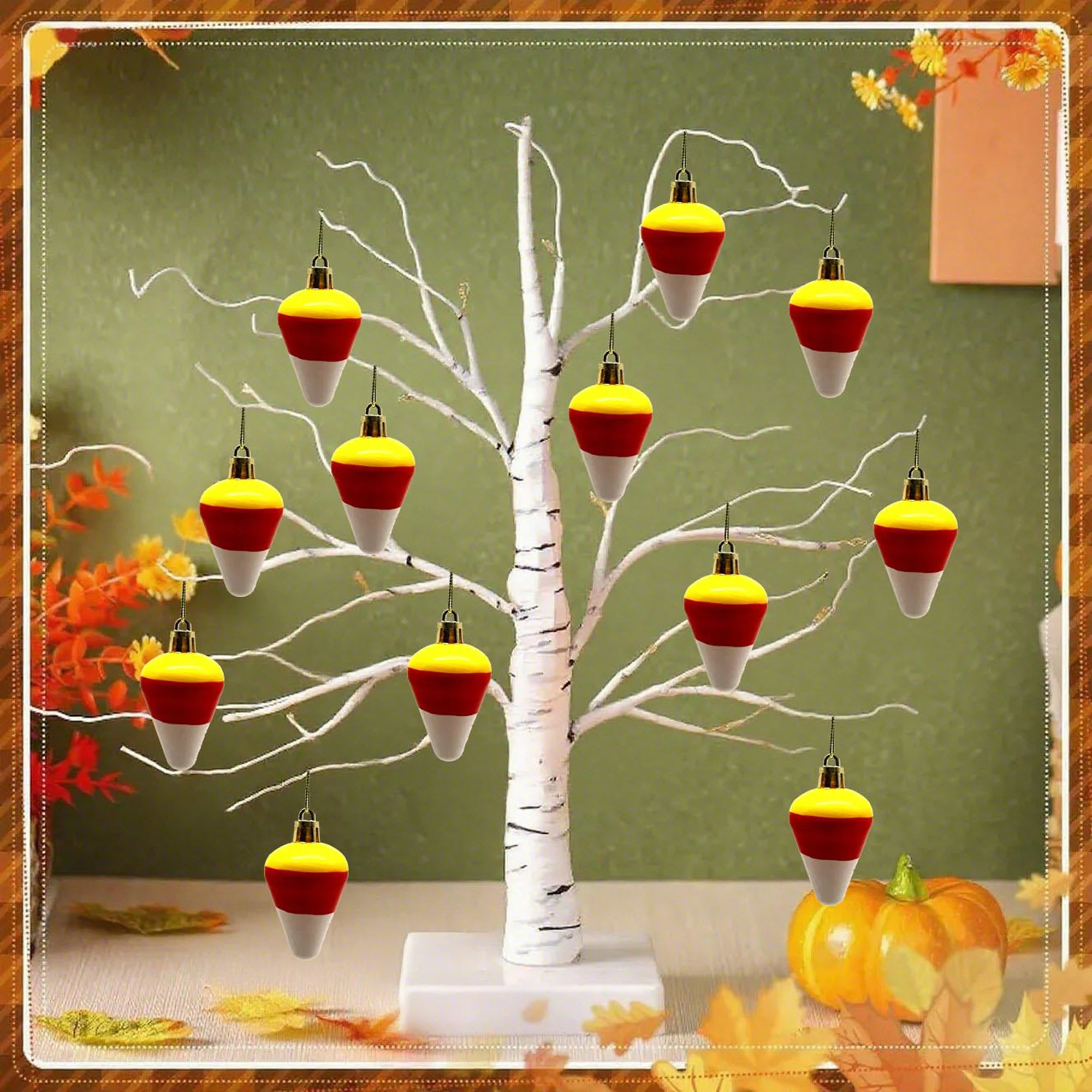 Thanksgiving Decorations 12 Piece Set Autumn Harvest Hanging Ornaments for Home Party Festive Fall Cornucopia Theme