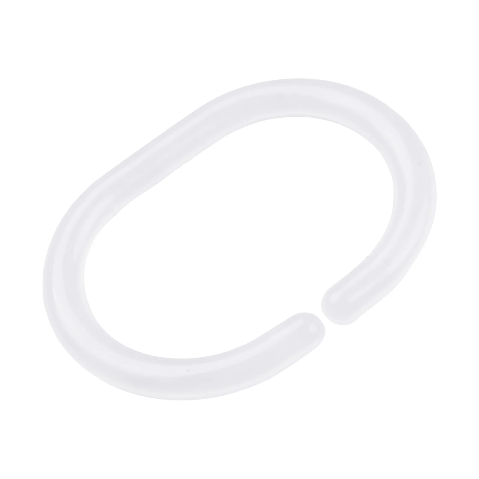 24 Pack Clear Shower Curtain Rings Hooks Bathroom Plastic Pole Rail Guide Hanger Household Bathroom Products Replacement Hooks