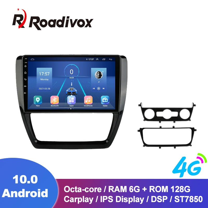 

10" Android 10.0 Octa Core Car Gps Dvd Player for VW Volkswagen Jetta 6 11-18 Car Radio Multimedia Player Head Unit Navigation