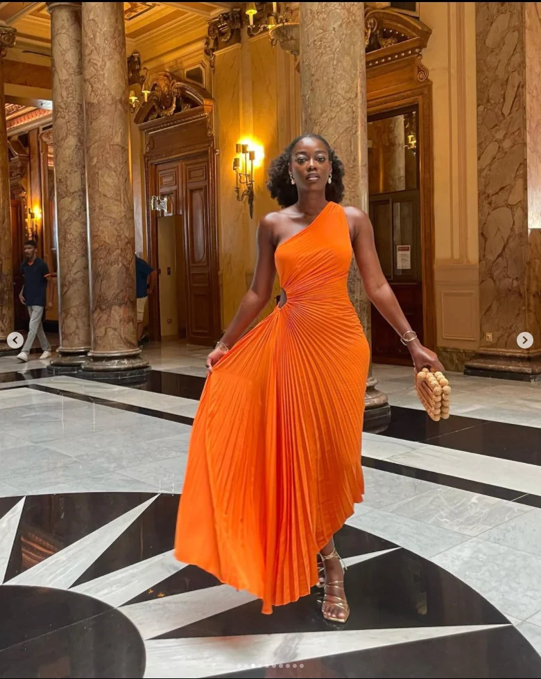 Orangefarbene kleider Clearance