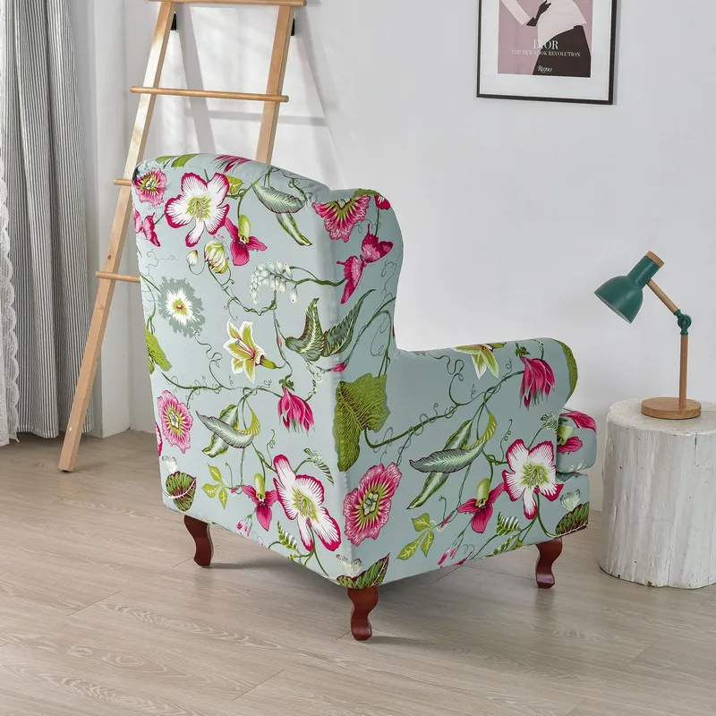 Single Sofa Chair Slipcovers Armchair Decoration Elastic Polyester Living Room Sofa Cover Stretch Floral Printed Couch Cover