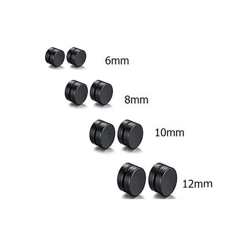 Men's Fashion Hip Hop Personalized Magnetic Stainless Steel False Earrings 2