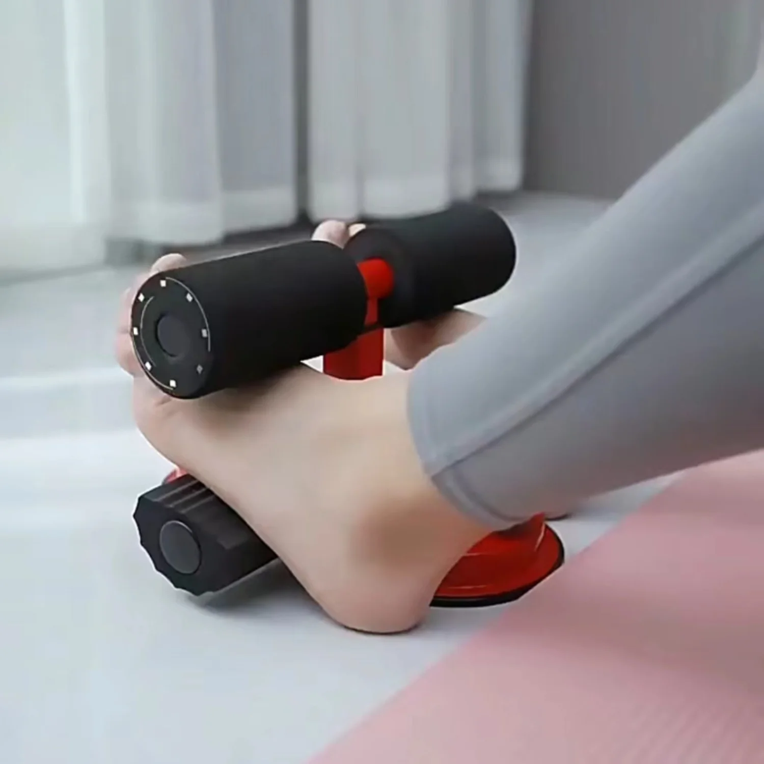 1pc Sit-up Aid, Foot Fixing Device, Suction Cup Type Tummy Control Machine, Roller, Sports Bodybuilding Equipment