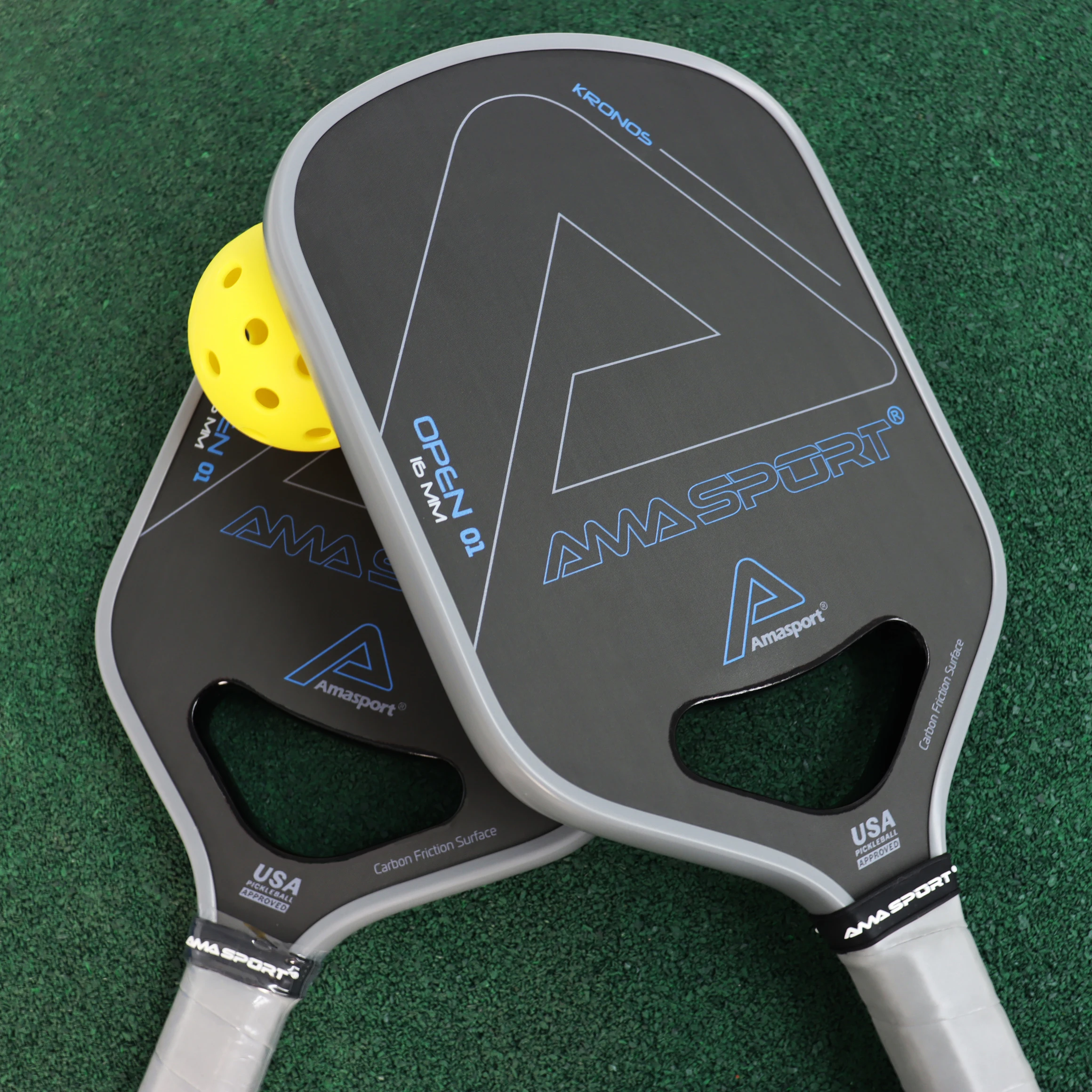 AMASPORT ピックルボール パドル 熱成形カーボンファイバー摩擦面 PP