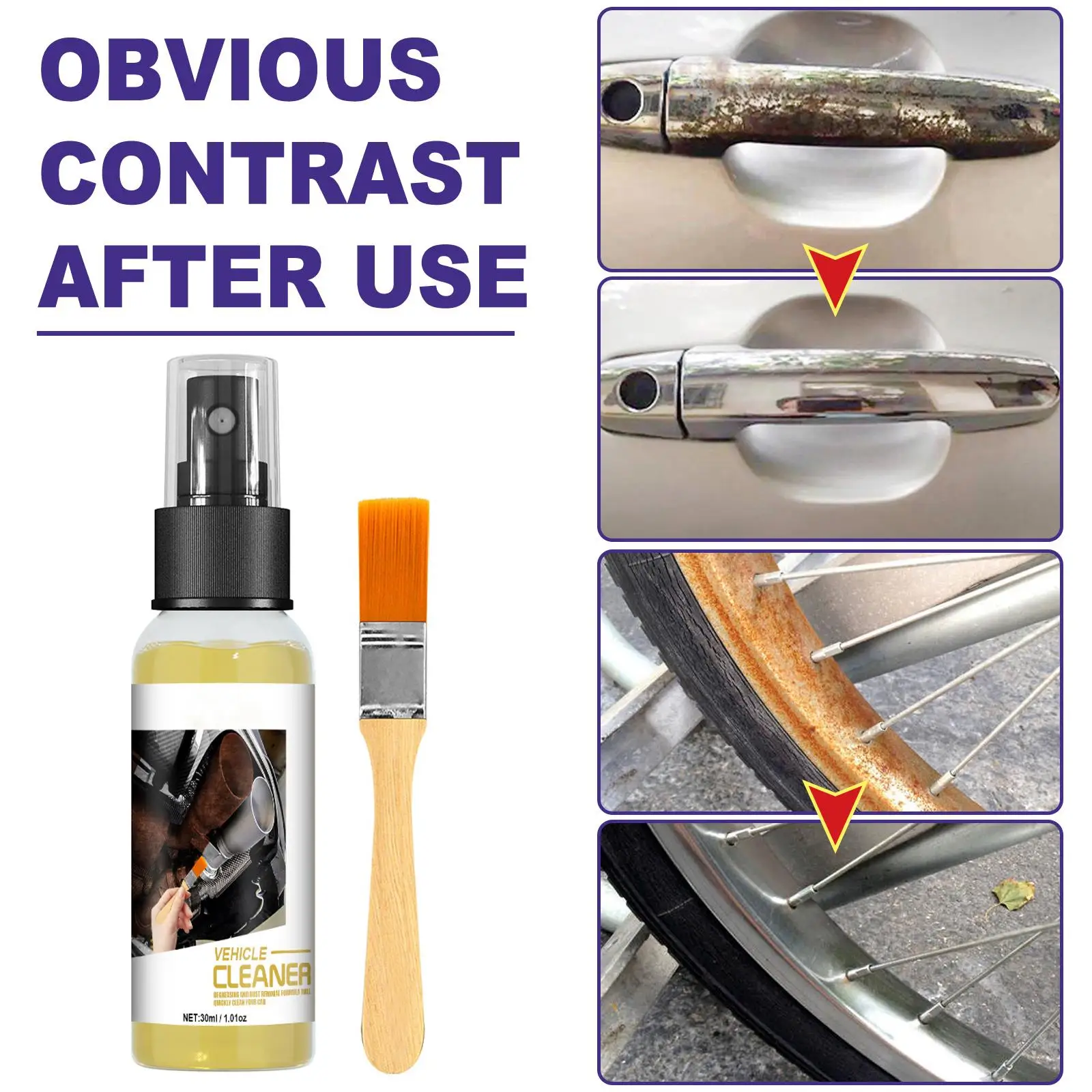 Multipurpose Car Rust Remover Car Parts Care Professional 30ml Rust Inhibitor