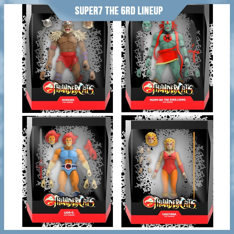 Lot De 4 Figurines Thundercats Bandai Ultimate Transparentes - Tygra, Mumm-Ra, Lion-o, Snarf - Boîte