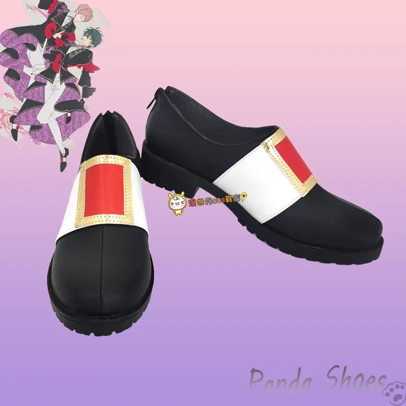 

Ensemble Stars Itsuki Shu Cosplay Shoes Anime Game Cos Black Leather Boots Cosplay Costume Prop Shoes for Con Halloween Party