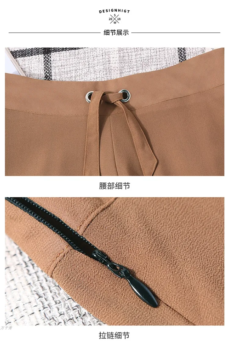 Gowyimmes 2022 Summer Big Size Women Loose Chiffon Shorts Slim Lady High Waist Thin Skirt Shorts Girl Shorts Outwear Hot PD1216 chino shorts