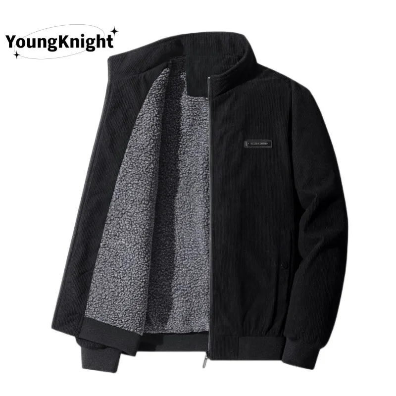 Men's Autumn New cor Chaopai Fashion Denim Style Working Clothes Flannel Gacket Leisure Time Plus Size Secure Windbreak Overcoat