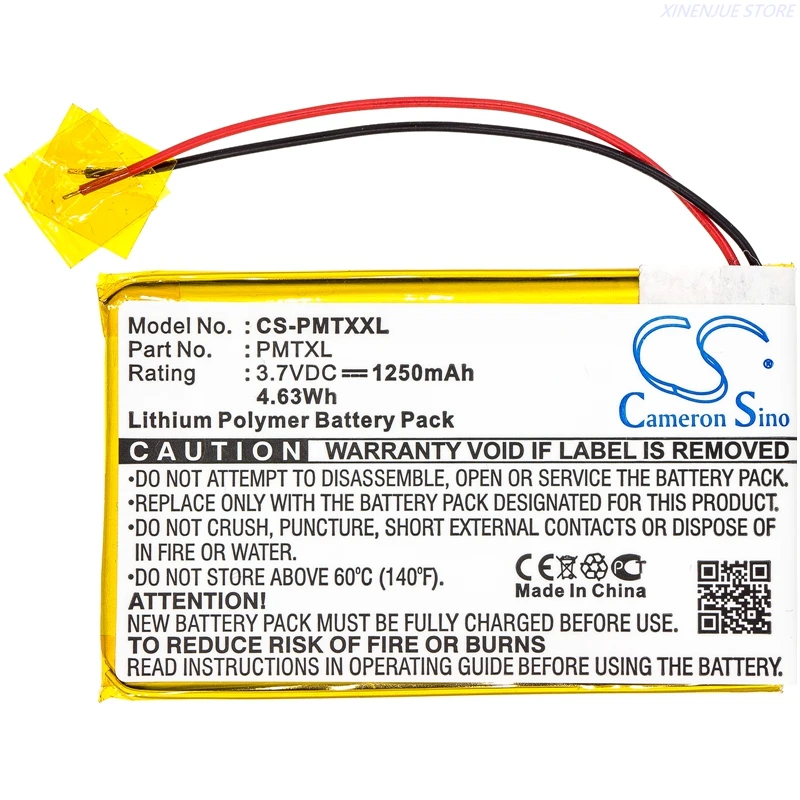 Cameron Sino 4.63Wh 1250mAh Battery For Palm Pocket PCTungsten TX , Li-Polymer