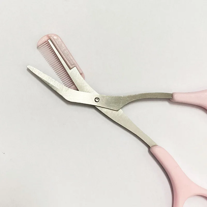 Eyebrow Trimming Knife Eyebrow Face Razor For Women Professional Scissors With Comb Brow Trimmer Scraper Accessory eyebrow scissors