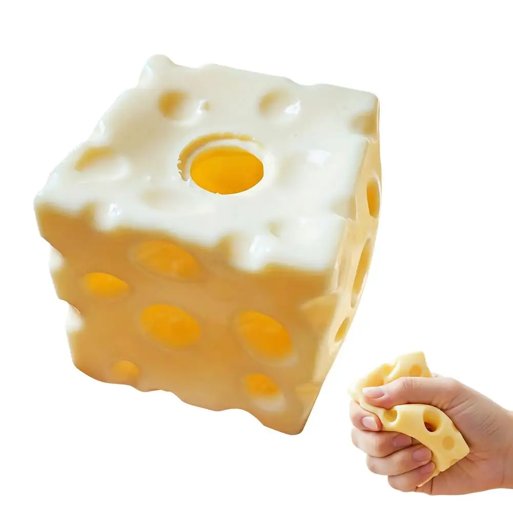 Taba Squishy Cheese Cube Stress Relief Toy - Shapeable Sensory Fidget