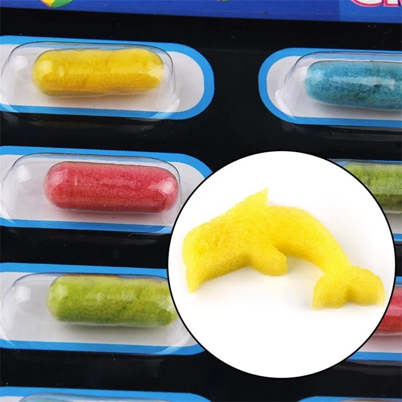 Educational Toys Bubble Swelling Capsules Bath Toy Absorbent Sponge That Grow Larger When Exposed To Water Small Animal Children's Cognitive