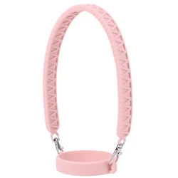 Insulated Water Bottle Carrier with Adjustable Shoulder Strap (Pink Holder Strap)
