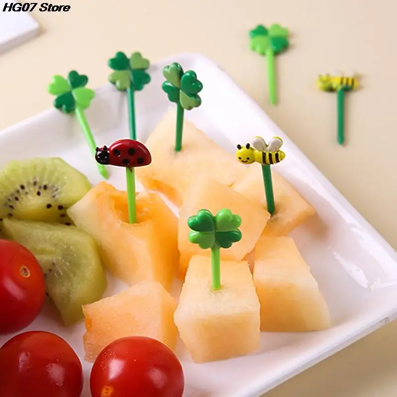 8/12Pcs Kids Fruit Picks Needle Stick Toothpicks Mini Creative Fruit Cake Dessert Food Forks Lunch Box Decor Bento Accessories fruit fork food picks food toothpicks