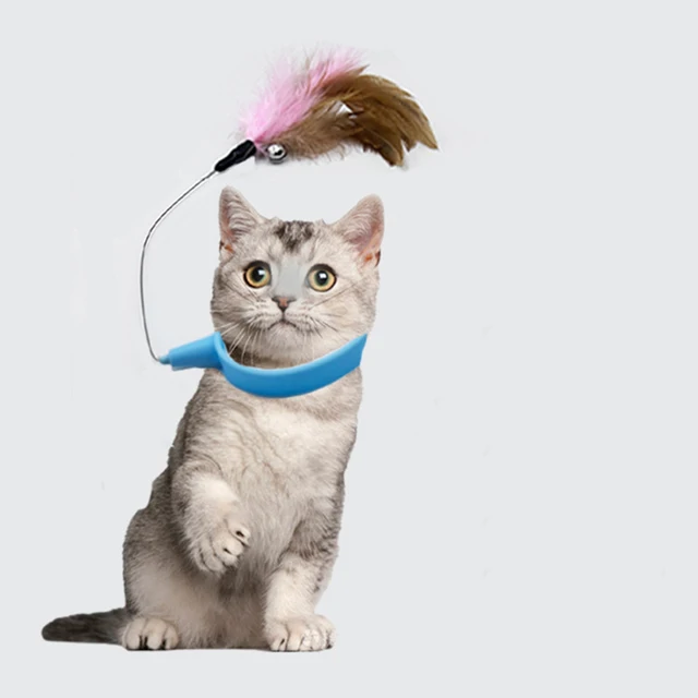 New product collar cat teaser self-entertainment cat toy neck collar feather bell cat toy pet supplies New product collar cat teaser self-entertainment cat toy neck collar feather bell cat toy pet supplies