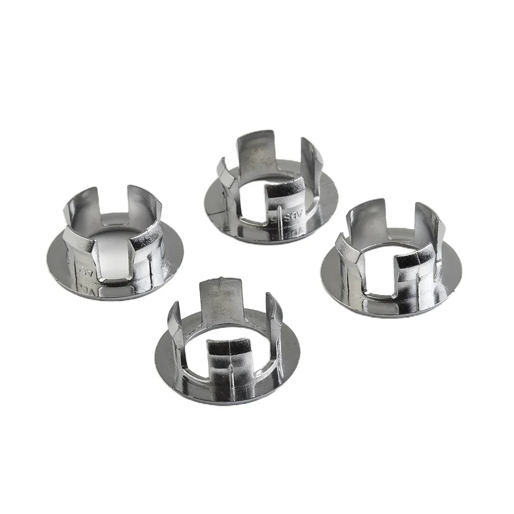 Bathroom Hole Washbasin Trim Sink Overflow Cover Ring Insert Replacement Chrome Hole Round Drain Cap Accessory 1/2/4PCS sink overflow cover bathroom sink overflow cover