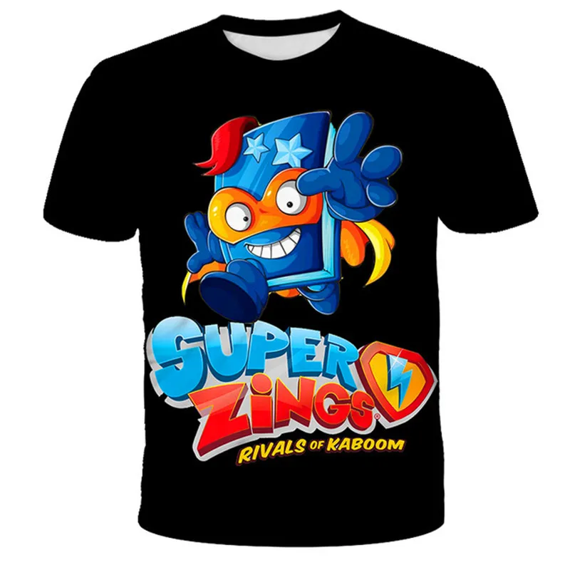 2022 Summer Boys Superzings T Shirt Cartoon Baby T-shirts Short Sleeves Print Children Super Zings Clothing Kids Clothes Tee Top supreme shirt