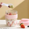Breakfast Cups Oatmeal Cereal Nut Yogurt Salad Cup Container Set Fruit Milk Cup Lunch Box Food Storage Bento Box Kitchen Supplie 5