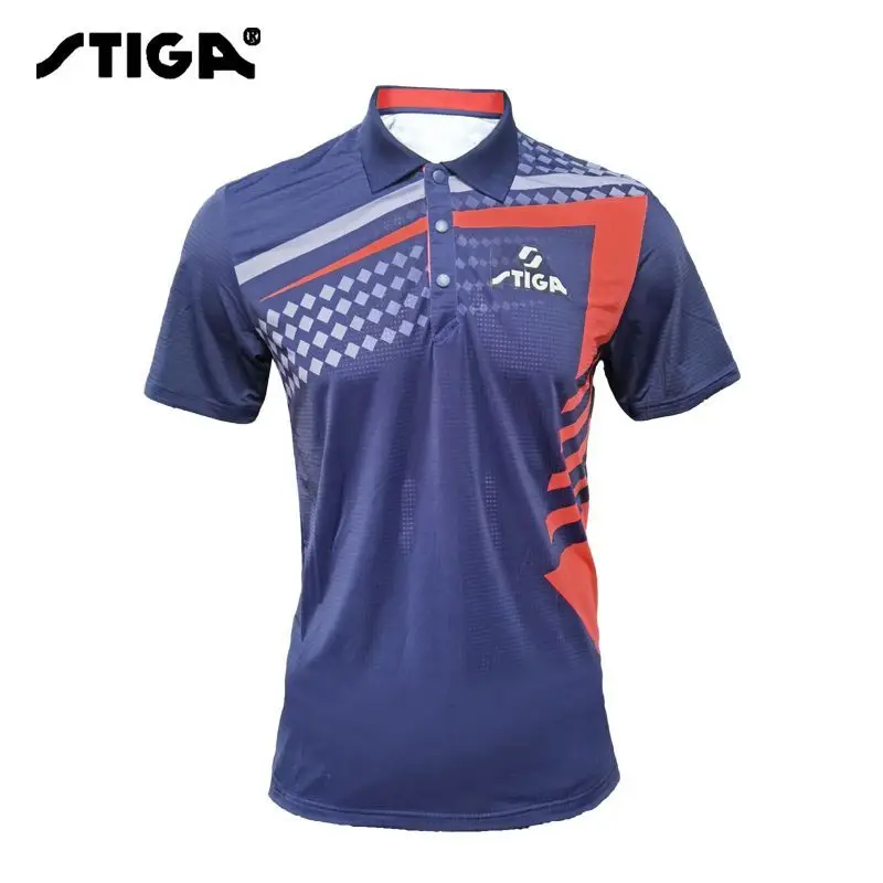 STIGA T-shirt Table Tennis Clothing Short Sleeved sport t shirt,badminton table tennis clothes set