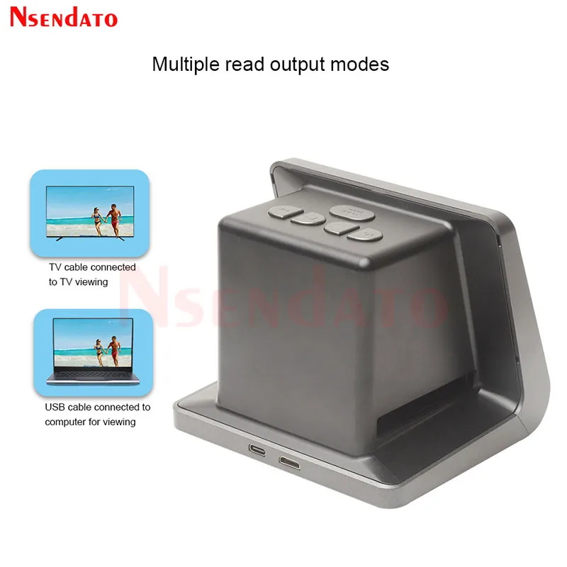 Negative HD Film Slider scanner Professional 35MM Super 8 Film Slide Converter Photo Digital Image Viewer With 5" 7"LCD Screen