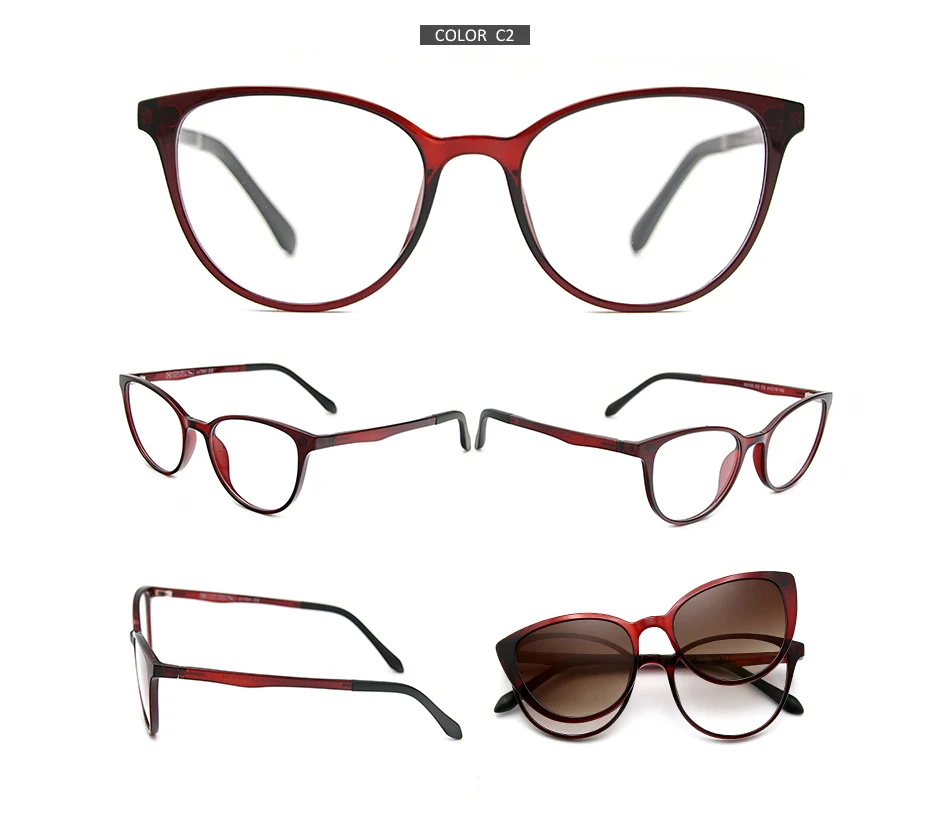 X3193 Modische Katzenaugen-Brillenfassung Damen Designer Retro-Brillen für Damen Optisches Gestell – Detail 9