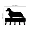 Longhaired Dachshund Dog - Key Hooks & Keychain Holder - 6 inch Metal Wall Art -Perfect Gift for Dachshund Lovers 2