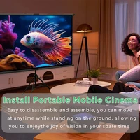 Projector screen with single bracket-4K HD 16:9 indoor/outdoor used for theater/office backyard party theater screen 84-120inch - Image 5