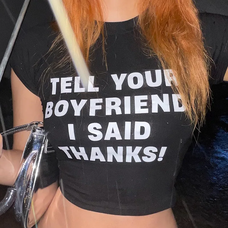 

Aesthetic Women's T-Shirt Y2K Brown Print Short Sleeve Streetwear Harajuku Summer Top Woman Clothes Vintage Crop Top E-Girl