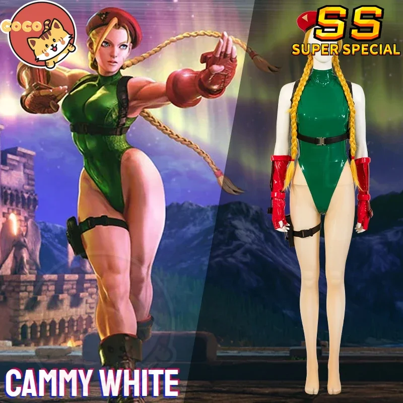 

Game Cammy White Cosplay Costume Cammy White Cosplay Costume Bikini Dress and Cammy White Cosplay Wig CoCos-SS