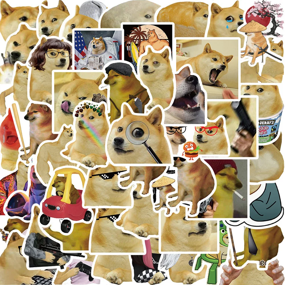 

10/30/50pcs Little Dog expression Decal Funny Stickers Scrapbooking Book Laptop Luggage Water Bottle Classic Toy Sticker for Kid