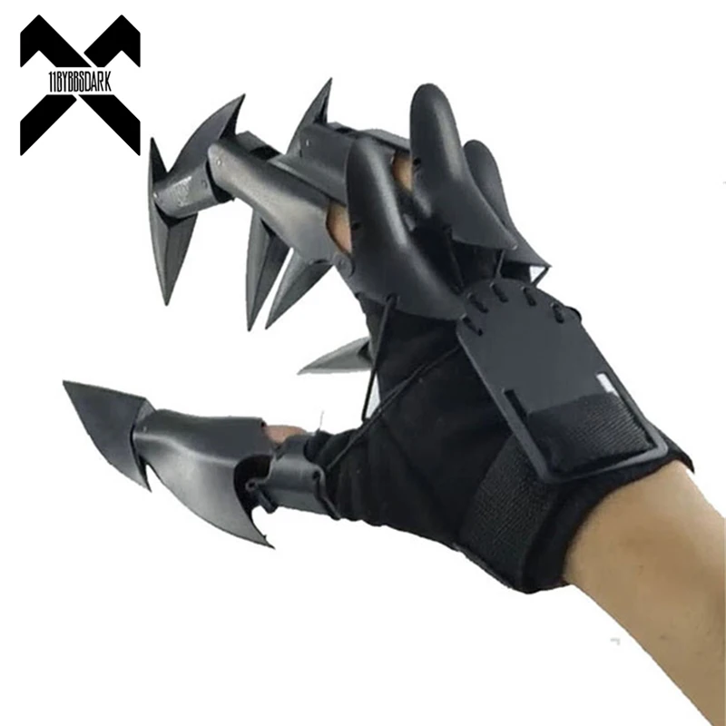 2022 Halloween Detachable Knuckle Hand Claws Gloves Halloween Accessories ABS Gloves Wizard Cosplay Horror Ghost Hand Props