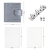 Moterm Regular A9 Size Rings Planner Croc Grain Cowhide 3-hole Mini Rings Notebook with 19MM Rings Organizer Journey Diary 2