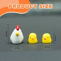 Cute Mini Chickens Car Dashboard Accessories Fun Chicks Car Rearview Mirror Decor Interior Ornaments Fairy Garden Home Car Gifts 2