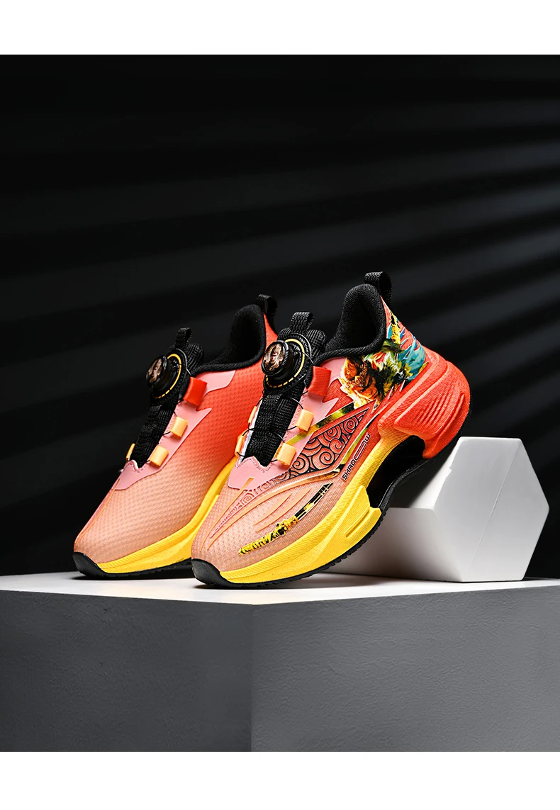 Basketball Shoes For Kids Lightweight Non-slip Breathable Mesh_voghion.com