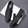 Mens mesh fabrConcise Shoes Men's Business Dress Pointy Plaid Black Shoes Breathable Formal Wedding Shoes Men Zapatos Hombre 6