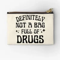 Definitely Not A Bag Full Of Drugs  Zipper Pouches Coin Bag Packaging Socks Women Wallet Men Small Pocket Storage Pure Money Key 1