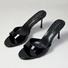 Slip On Ladies Stiletto Heels Shoes New In Summer Spring Luxury Female Slides Footwear Fashion Round Toe Women Heels Pumps Shoes 5