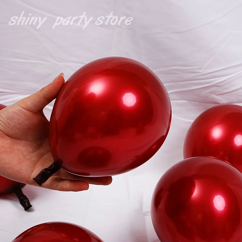 10/20 stücke Doppel Schicht Luftballons Großhandel Neue Rote Latex Ballon Geburtstag Party Dekoration Hochzeit Weihnachten Zimmer Dekor Ballon – Detail 3