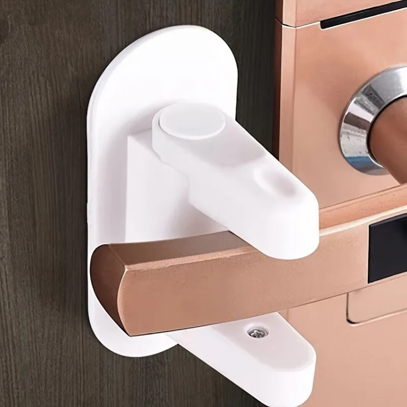 Multi-functional Door Lever Lock Childproof Door Lever Lock Rotation Proof Professional Adhesive Security Latch Universal door latch door lock