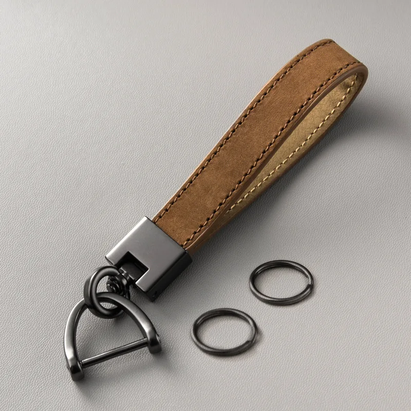 Key Chains for Men and Women Top Layer Cowhide Car Key Pendants, Genuine Leather Key Chains Gifts Business Gifts