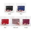 Women Mini Change Purses Leather Coin Purse Zipper Pouch Card Holder Wallet Kids Coin Pocket Wallets Key Chain Holder 6
