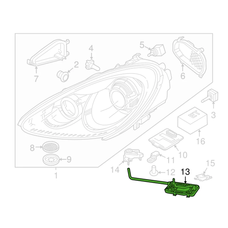 Front Headlight Mount Housing Base Bracket For Porsche Cayenne 2011-Head Light Lamp Mount Support hid xenon headlight bulb,car headlight bulbs