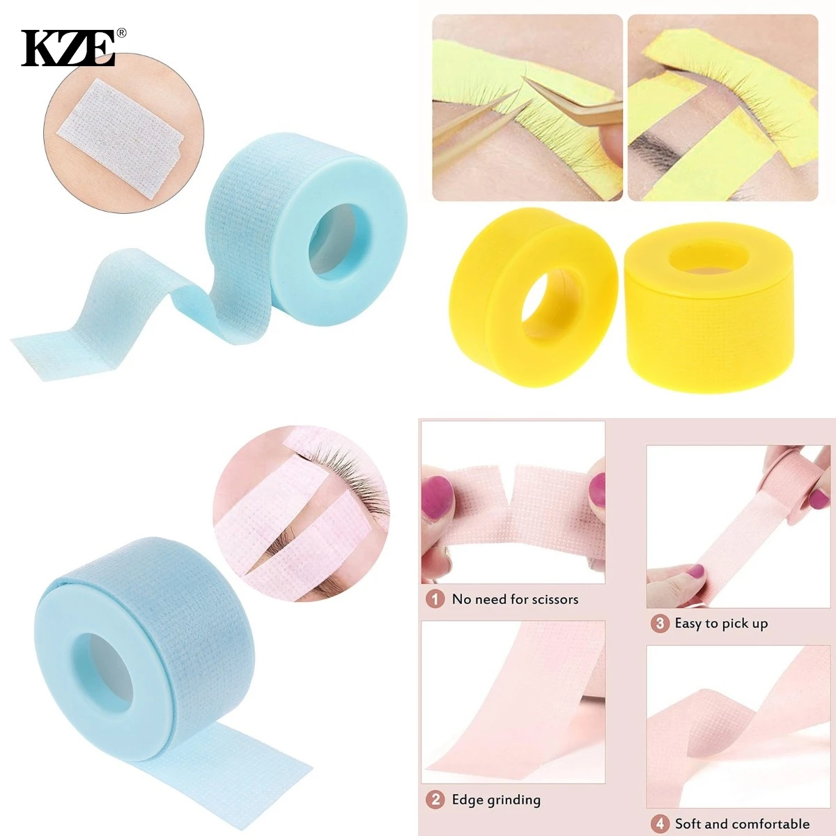

1/2 шт., дышащая Нетканая ткань, клейкая лента, медицинская бумажная лента для накладных ресниц, инструменты для макияжа