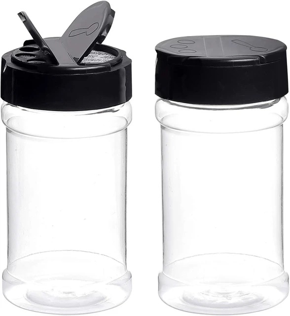 250ml 8oz Plastic Spice Shaker Bottle With Holes And Spoon Lid