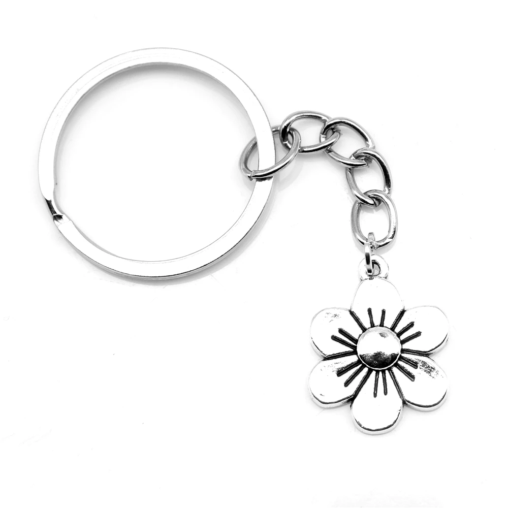 

1 Piece Flower Keychains Women Best Friends Jewelry 17x22mm